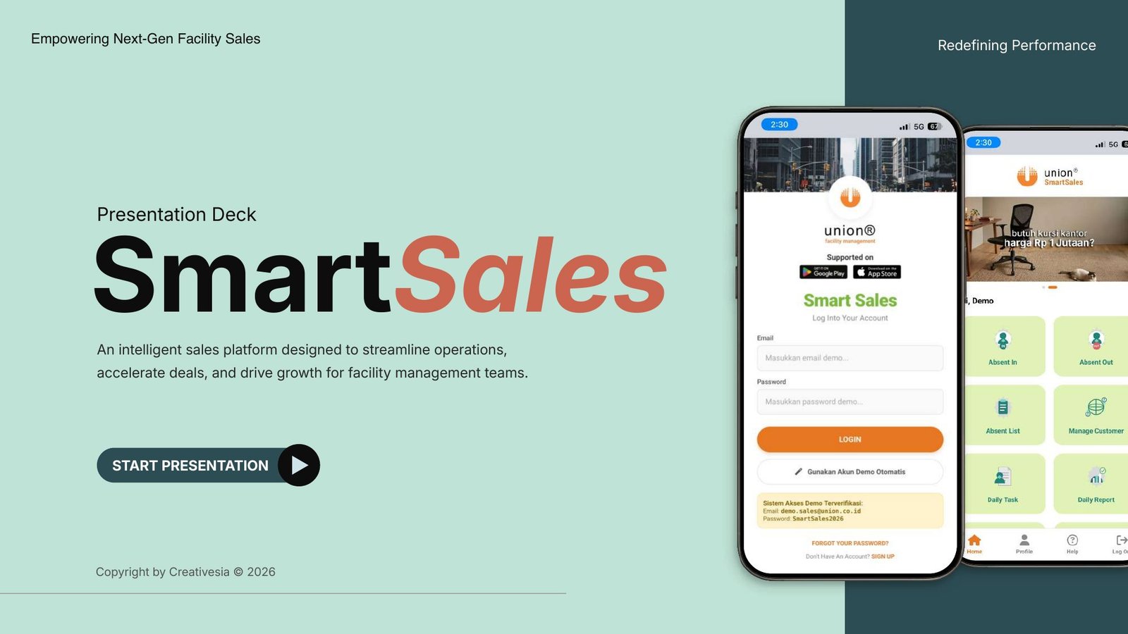 SmartSales credential deck — page 1