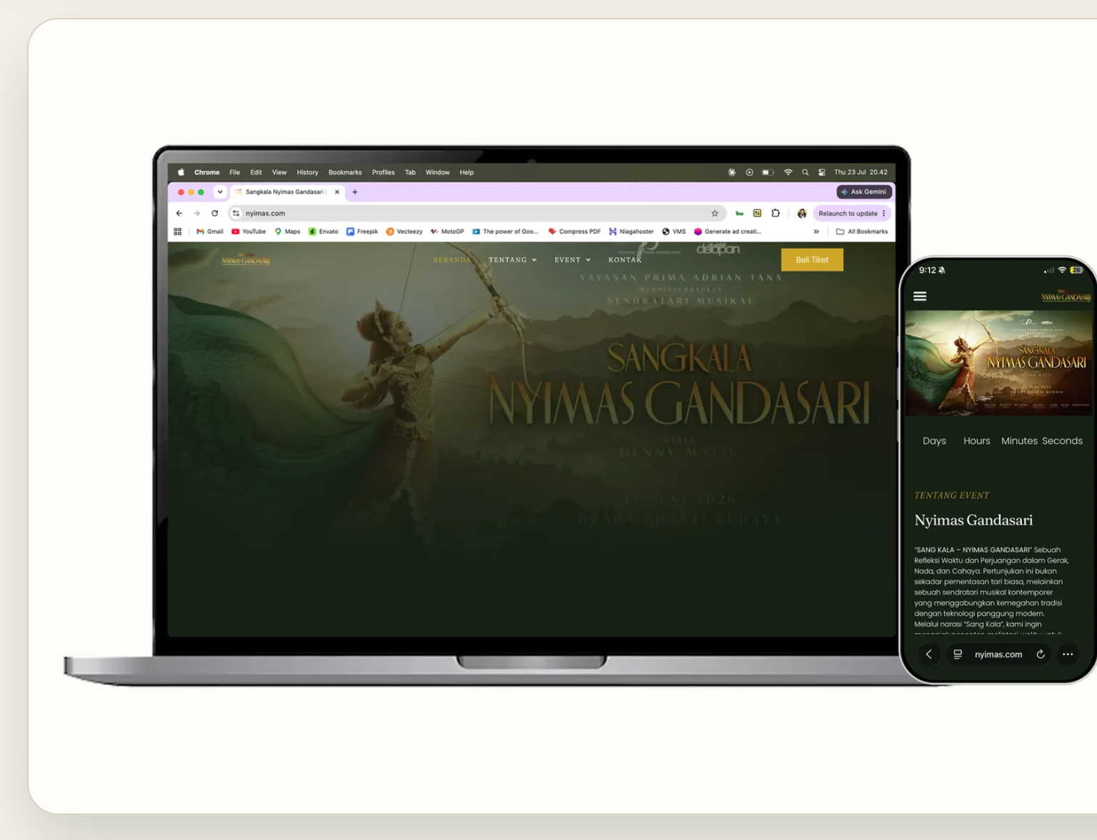 Nyimas Gandasari event microsite