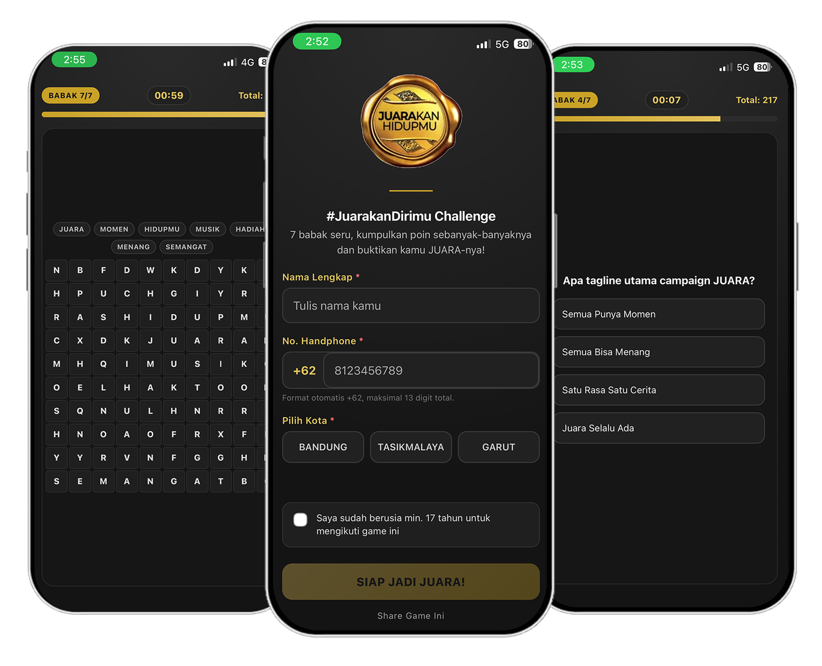 Brand Juara Game — #JuarakanDirimu challenge